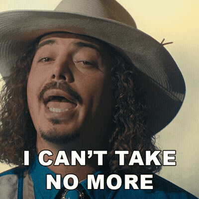 Man In Cowboy Hat Says I Can't Take No More GIF