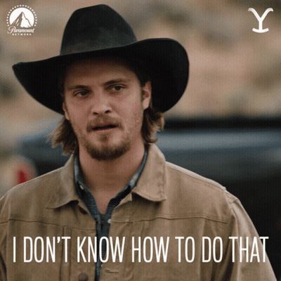 Man In Cowboy Hat Says I Don't Know How To Do That GIF