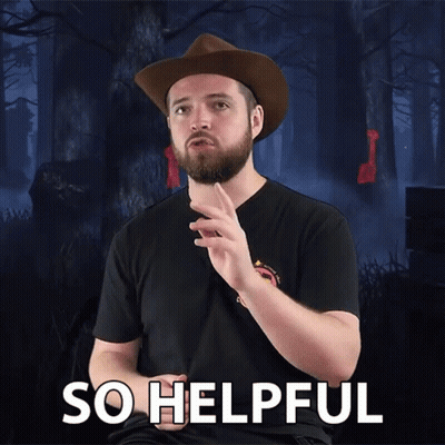 Man In Cowboy Hat Says So Helpful In Dark Forest GIF