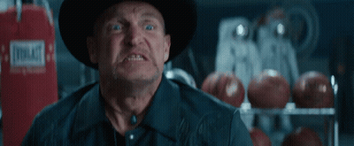 Man In Cowboy Hat Screaming In Dark Room GIF