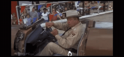 Man In Cowboy Hat Sitting In Car GIF