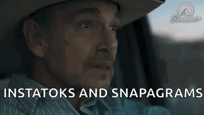 Man In Cowboy Hat Sitting In Car With Instatoks Snapagrams GIF