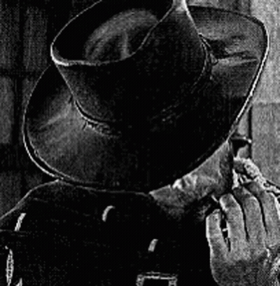 Man In Cowboy Hat Smoking Cigarette GIF