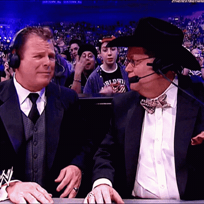 Man In Cowboy Hat Talking To Man In Suit GIF