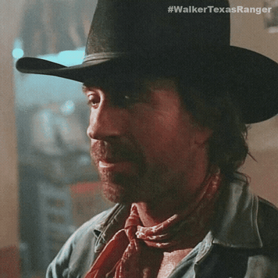 Man In Cowboy Hat #WalkerTexasRanger GIF