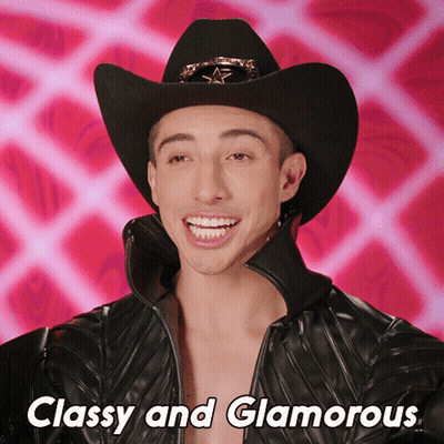 Man In Cowboy Hat With Classy Glamorous GIF