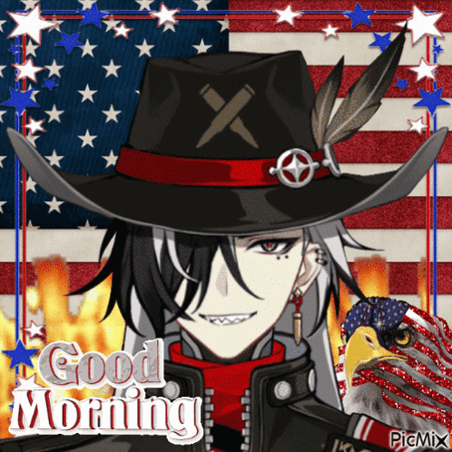 Man In Cowboy Hat With Good Morning GIF