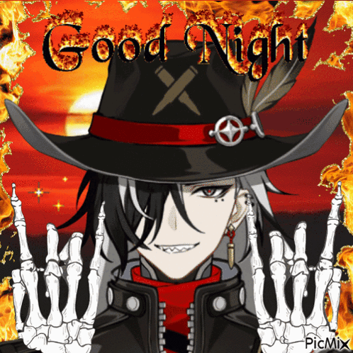 Man In Cowboy Hat With Good Night GIF