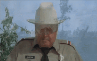 Man In Cowboy Hat With Justice Shirt GIF