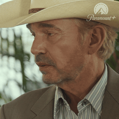Man In Cowboy Hat With Paramount Logo GIF