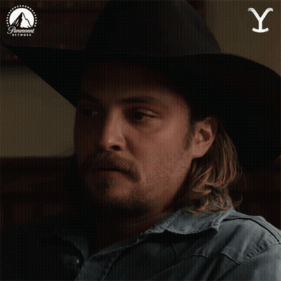 Man In Cowboy Hat With Paramount Logo GIF