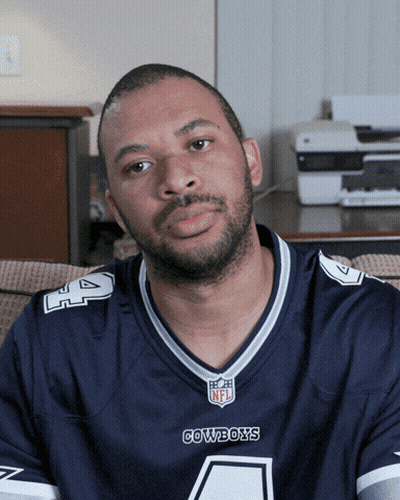 Man In Cowboys Jersey Number 4 GIF