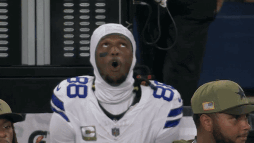 Man In Cowboys Jersey Number 8 GIF
