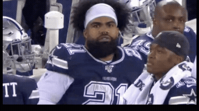 Man In Cowboys Jersey Number 91 GIF