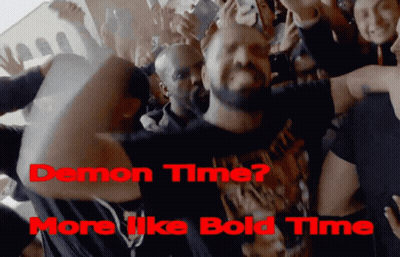 Man In Crowd Demon Time More Like Bold Time GIF