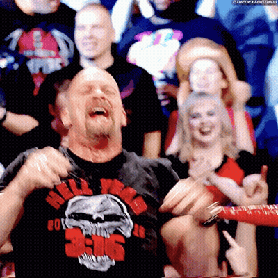 Man In Crowd Wearing 3:16 Shirt GIF