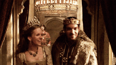 Man In Crown And Woman In Tiara GIF