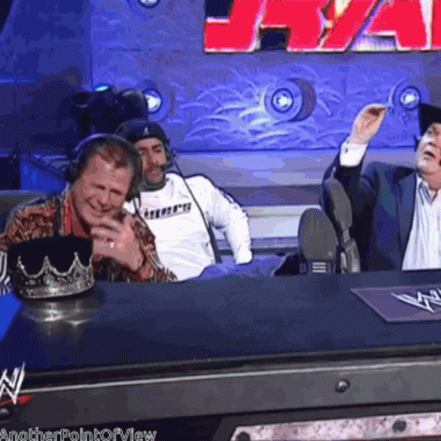 Man In Crown At Table Saying Another Point Of View GIF