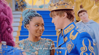 Man In Crown Beside Woman GIF