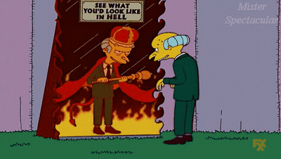 Man In Crown With Sign See What You'd Look Like In Hell GIF