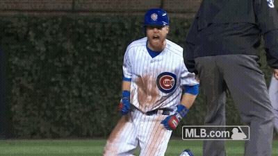 Man In Cubs Uniform On Field GIF