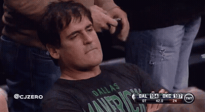 Man In Dallas Shirt Watching Game In Stands GIF