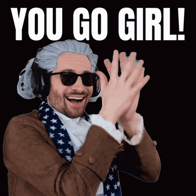 Man In Dalmatian Wig And Sunglasses Applauding GIF