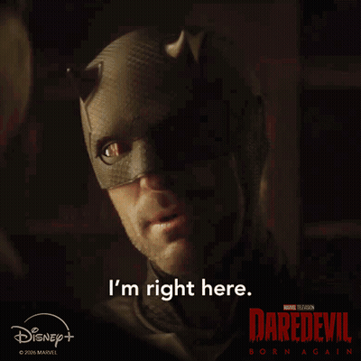 Man In Daredevil Mask Says He Is Right Here GIF