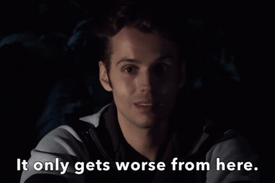 Man In Dark Room It Only Gets Worse From Here GIF