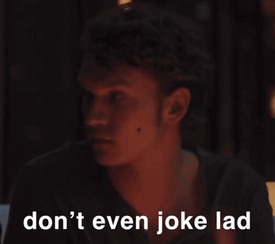 Man In Dark Room Saying Don't Even Joke Lad GIF