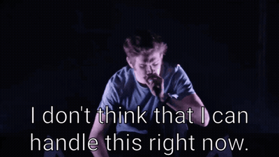 Man In Dark Room Saying I Don't Think That I Can Handle This Right Now GIF