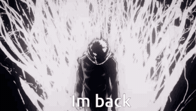 Man In Dark Room Saying I'm Back GIF