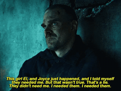 Man In Dark Room Saying This Girl El And Joyce Just Happened And I Told Myself GIF