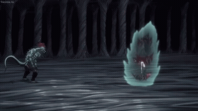 Man In Dark Room With Monster Behind Him Anime To GIF