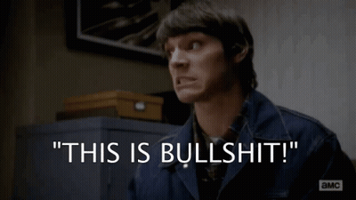Man In Denim Jacket Saying This Is Bullshit GIF