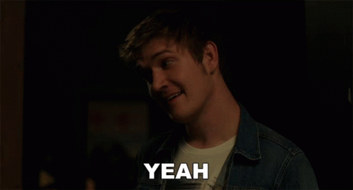 Man In Denim Jacket Saying Yeah GIF