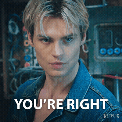 Man In Denim Jacket Saying You're Right GIF