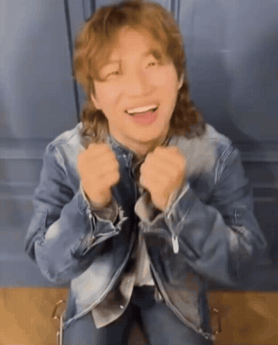 Man In Denim Jacket Smiling Funny Face GIF