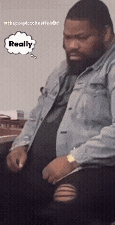 Man In Denim Jacket Thinking Really GIF
