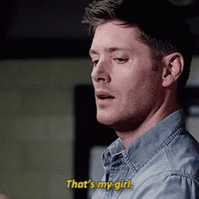 Man In Denim Shirt Saying That's My Girl GIF