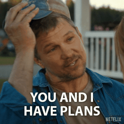 Man In Denim Shirt Saying You And I Have Plans GIF
