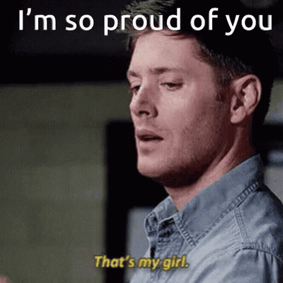 Man In Denim Shirt Says I'm So Proud Of You That's My Girl GIF