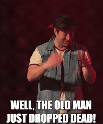 Man In Denim Vest Dancing GIF