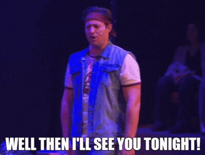 Man In Denim Vest Says Well Then I'll See You Tonight Onstage GIF