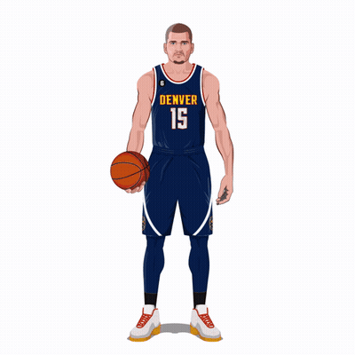 Man In Denver 15 Jersey Holding Basketball GIF