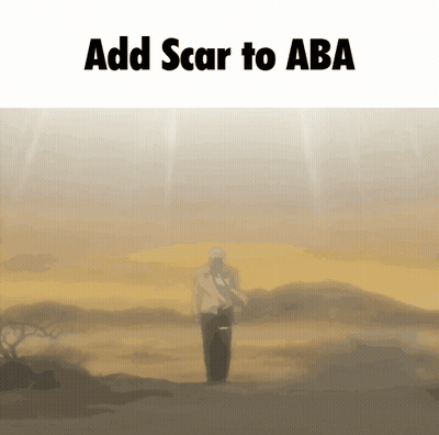 Man in Desert Add Scar to Aba