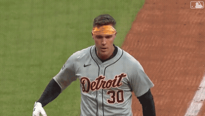Man In Detroit 30 Jersey Arms Up GIF