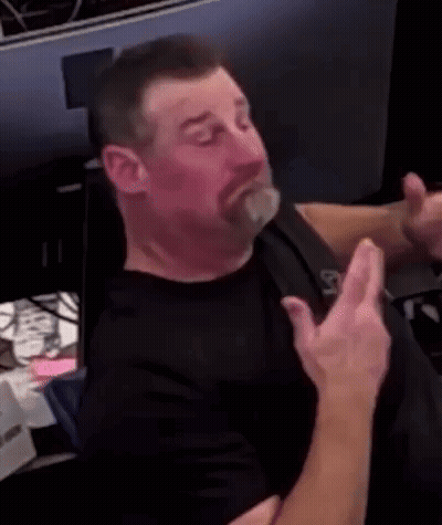 Man In Detroit Hitting Club Shirt At Meijer Performance Center GIF