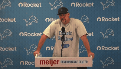 Man In Detroit Hitting Club Shirt At Meijer Performance Center GIF
