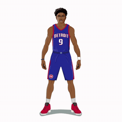 Man In Detroit Jersey Number 9 GIF